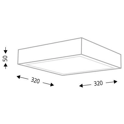 Plafon LAMPA sufitowa NOMI 8072 Shilo łazienkowa OPRAWA kwadratowa IP44 czarna