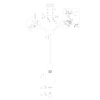 Lampa zwisająca Agudo 319400141 Trio regulowana wysokość szary