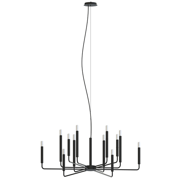 Salonowa lampa zwisowa Orto 11462 tuby metalowe nad stół czarne