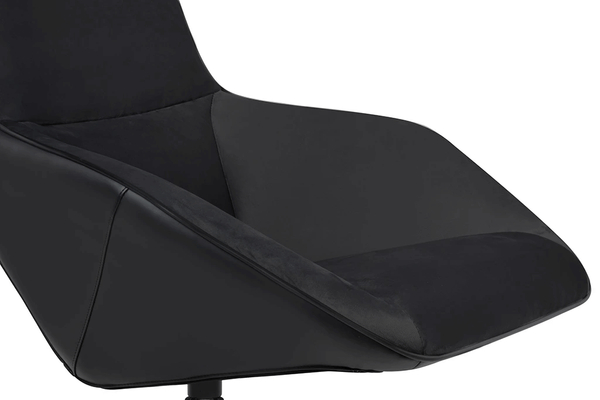 Welurowy fotel obrotowy Vita Velvet MSE011000309.41 czarny