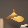 Lampa wisząca z bambusa Boho ABR-LWS-BH40-E27 Abruzzo nad stół brąz