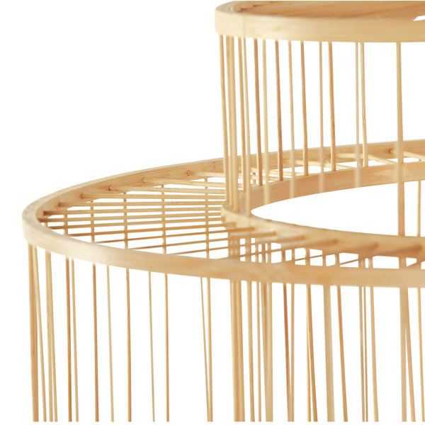 Lampa wisząca ratanowa Stela LP-2026/1P japandi do salonu beżowa