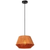 Zwisowa lampa z abażurem Jessica 10421/30/73 Lucide tkaninowa beżowa czarna