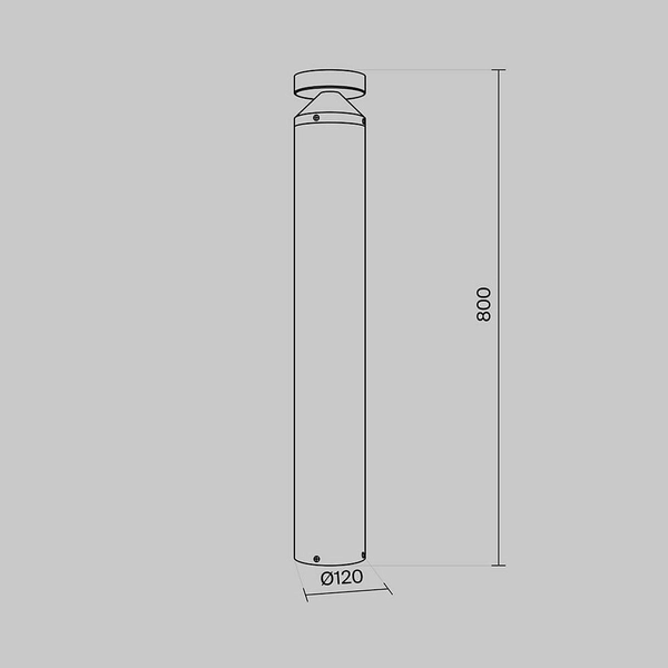 Słupek zewnętrzny Olten O591FL-L12GF3K1 LED 12W 3000K IP65 grafitowy
