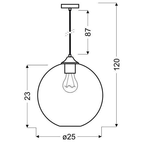 Zwisowa lampa EDISON 31-29546 szklana kula zwis loft ball zielona