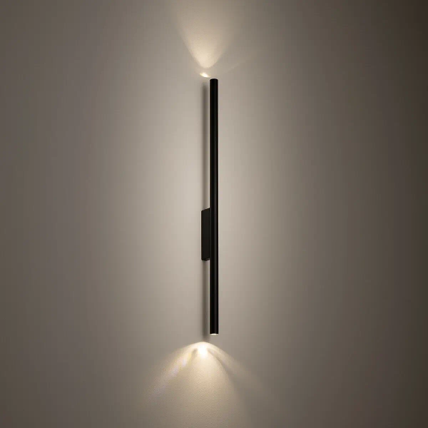 Podłużny ścienny kinkiet LASER 11812 belka do salonu czarny