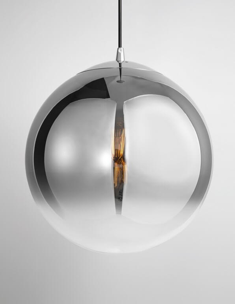 Wisząca lampa pokojowa Caleta szklana chrom przydymiona