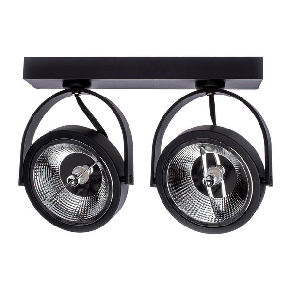 Sufitowa LAMPA plafon LUGAR ML5706 Milagro metalowa OPRAWA regulowane reflektorki okrągłe natynkowe czarne