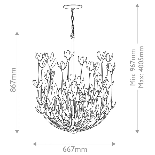 Lampa wisząca do sypialni Flora QN-FLORA6-WHT dekoracyjna kwiaty biały