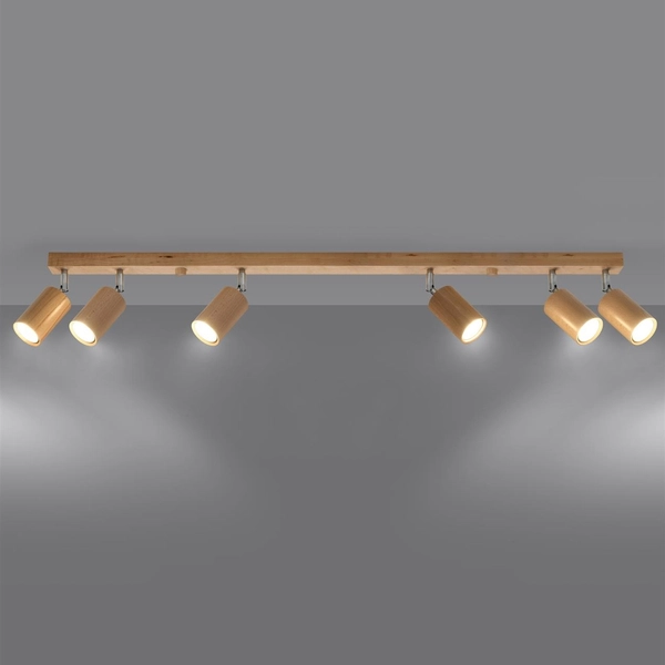 Regulowana lampa natynkowa SL.1043 ekologiczna drewniana