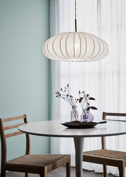 Wisząca lampa pokojowa Mist biały zwis nad stolik loft