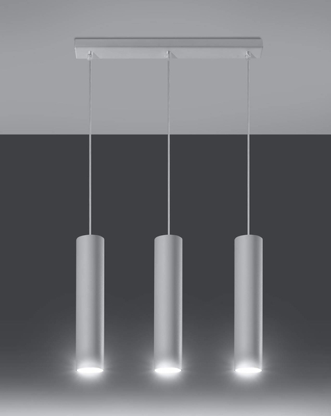 LAMPA wisząca SL.0325 metalowa OPRAWA zwis tuby białe