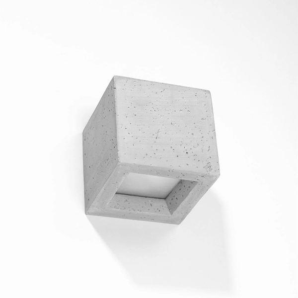 Betonowy kinkiet salonowy SL.0991 szara kostka lampa ścienna