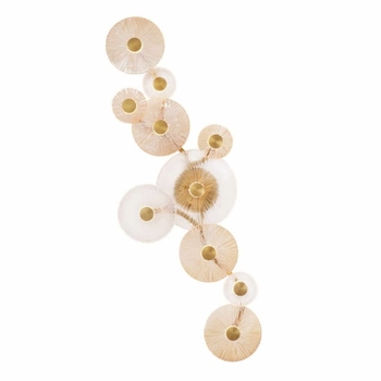 Ścienna lampa szklana Allure W0354 4,3W 3000K monety talerze bursztynowe