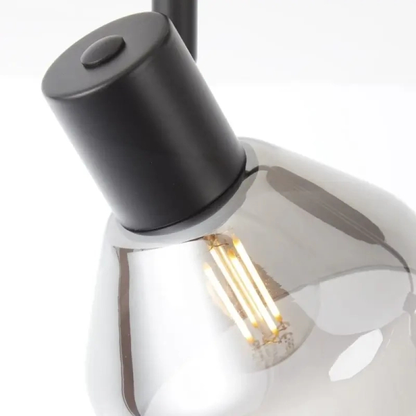 Sufitowa lampa podwójna Reflect 82713/06 szklana przydymiona czarna