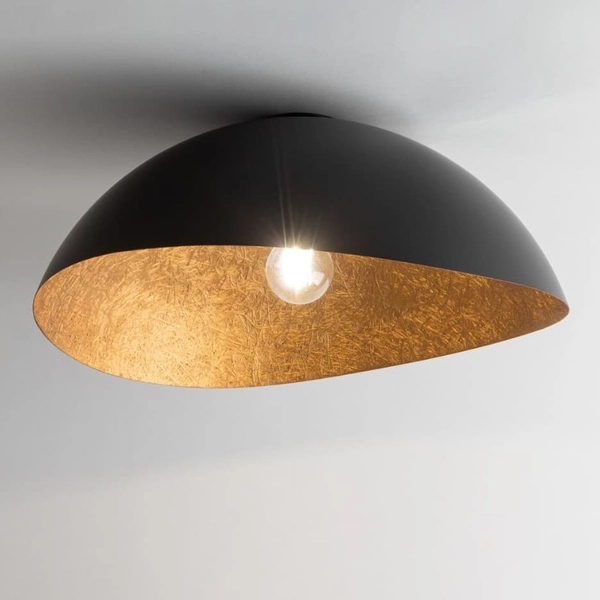 Półokrągła lampa salonowa SOLARIS 40604 Sigma kopuła czarna miedziana