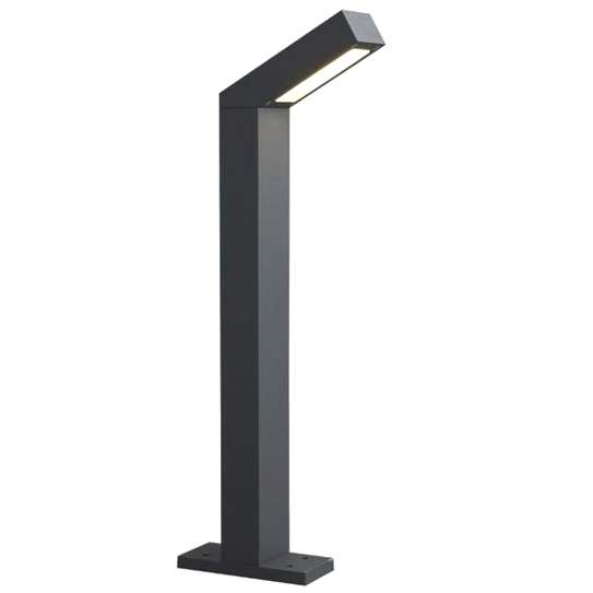 Zewnętrzna LAMPA stojąca LHOTSE LED 9W 3000K 4448 Nowodvorski metalowa OPRAWA ogrodowa IP54 grafitowa