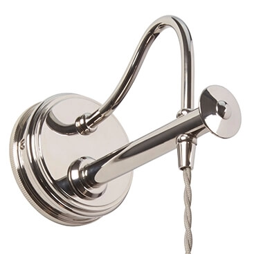 Ścienna lampa metalowa DOUILLE1-PN do salonu niekiel