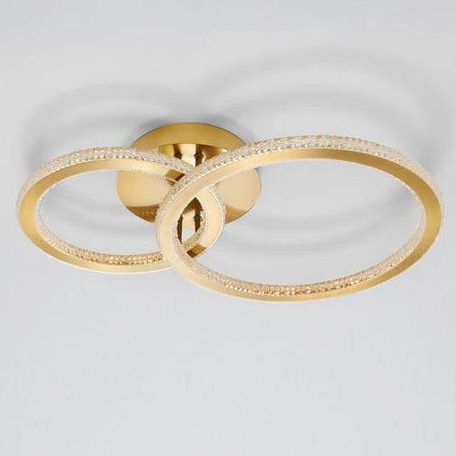 Modernistyczna LAMPA plafon MONTE LE41694 Luces Exclusivas sufitowa OPRAWA glamour LED 48W 2928K pierścienie rings zote