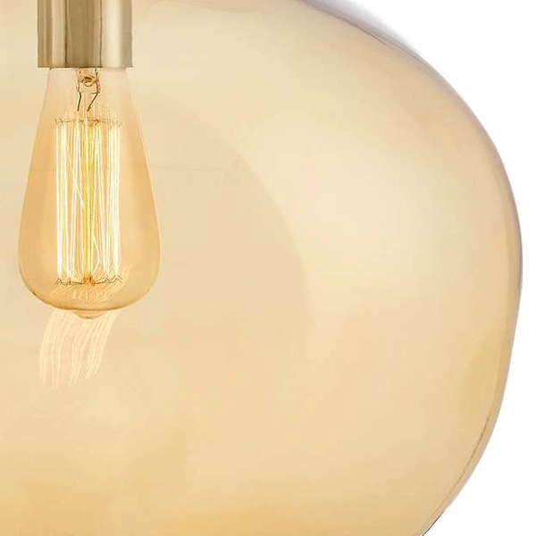 LAMPA wisząca AVIA 10419315 Kaspa szklana OPRAWA zwis kaskada bursztynowa