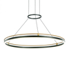 Okrągła lampa zwis Merlot PND-54638R-28W-3K-BK-GD Italux LED 28W 3000K złoty czarny