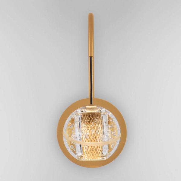 Kinkiet ścienny CUYO LE44211 LED 4W 3000K bombka złoty przezroczysty