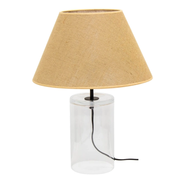 Stołowa LAMPA abażurowa VASO JUTE 779119110 Britop szklana beżowa