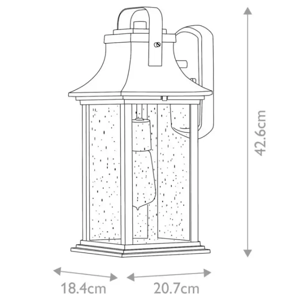 Naścienna lampa zewnętrzna Grant QN-GRANT-M-BU szklany IP44 brąz