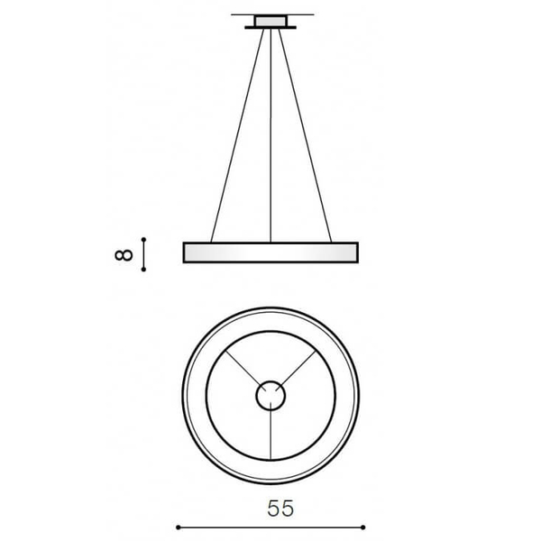Wisząca lampa biurowa Sovana AZ2728 LED 50W 3000-6500K czarna