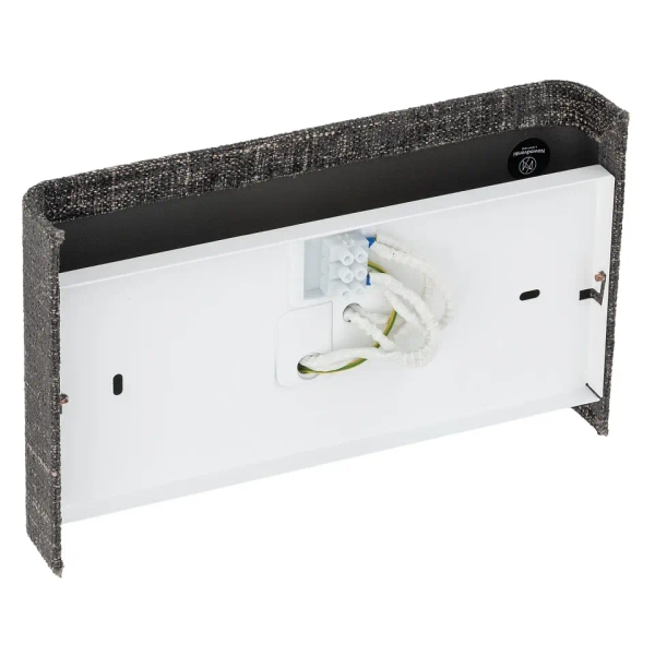 Kwadratowy kinkiet AMARELA 11662 z tkaniny czarny brązowy