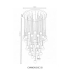 Designerski żyrandol CANNON biały złoty MSE1501100614 50xG9 szklane kule
