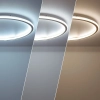 Okrągły plafon ABR-PLO-36W-60CM-CCT LED 36W regulacja barwy biały złoty