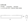 Sufitowa lampa loftowa LINEAR C0190D Maxlight LED 18W 4000K ściemnialna czarna