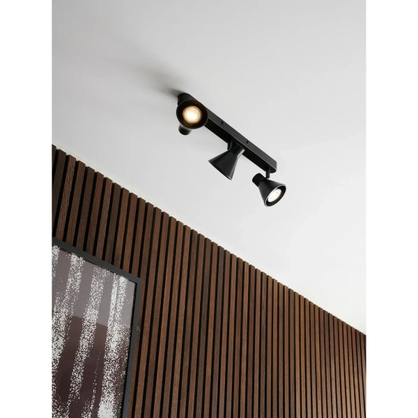 Regulowana lampa sufitowa Eik 45780103 nad stół reflektorki czarny