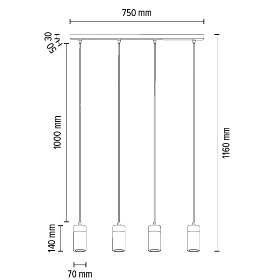 LAMPA wisząca ANNICK 1419404 Britop loftowa OPRAWA drewniany ZWIS tuby