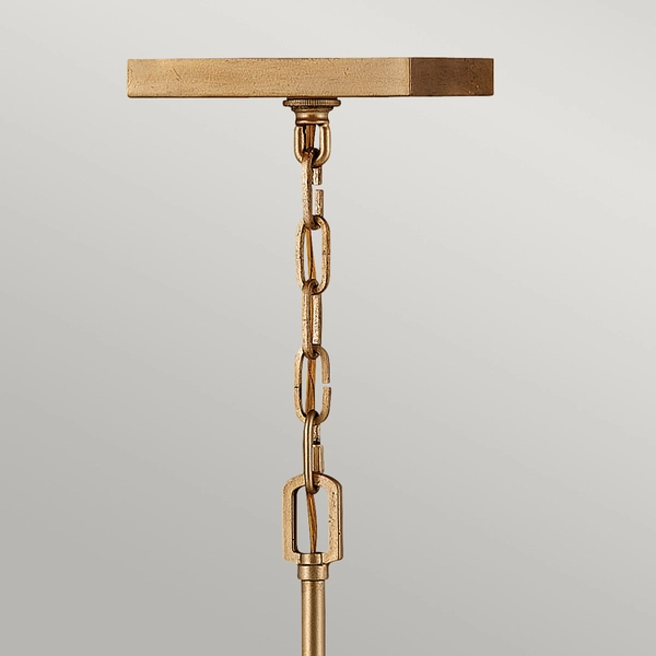 Wisząca lampa QN-STINSON-4P-L-DBR klatka kryształ mosiądz