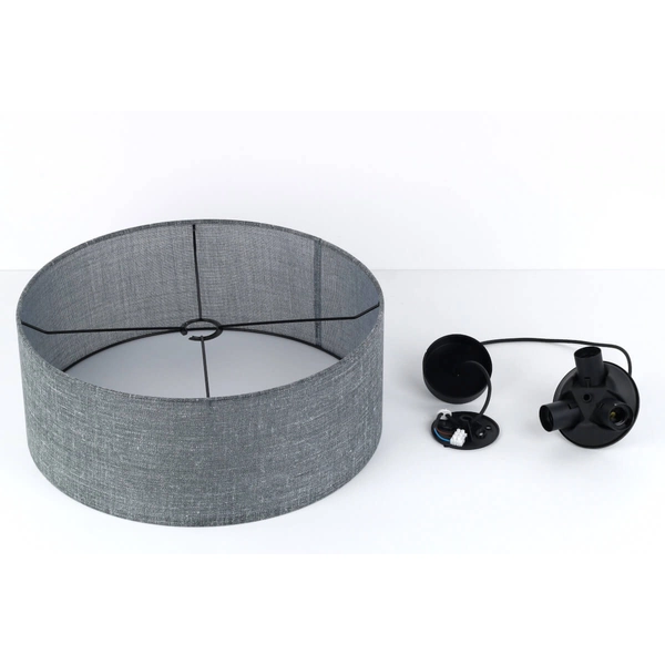 Lampa zwisowa do gabinetu Earth 4654 round walec okrąg grafitowa