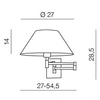 Lampa ścienna Trapezio AZ1542 LED 60W regulowany kinkiet abażurowy chrom