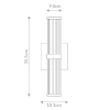 Kinkiet rurka Fayton QN-FAYTON-S-BG LED 14W 3000K IP44 do łazienki złoty