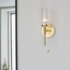 Lampa ścienna z włącznikiem Talo 96163 tuba metal mosiądz