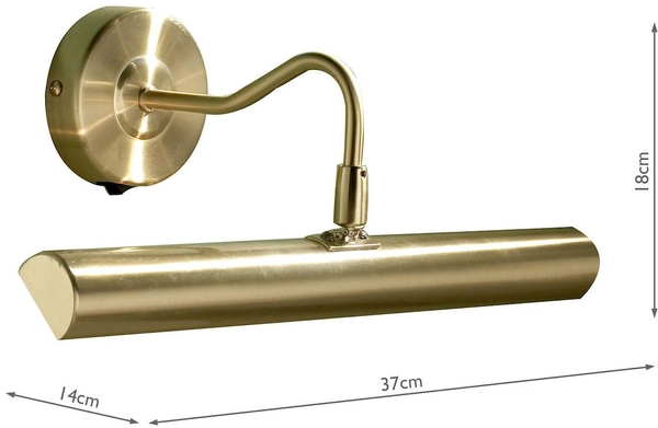 Ścienna lampa Onedin ONE6741 Dar Lighting nad obraz mosiądz