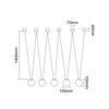 Wisząca LAMPA loftowa Movo V Orlicki Design szklana OPRAWA kule ball zwis czarny biały