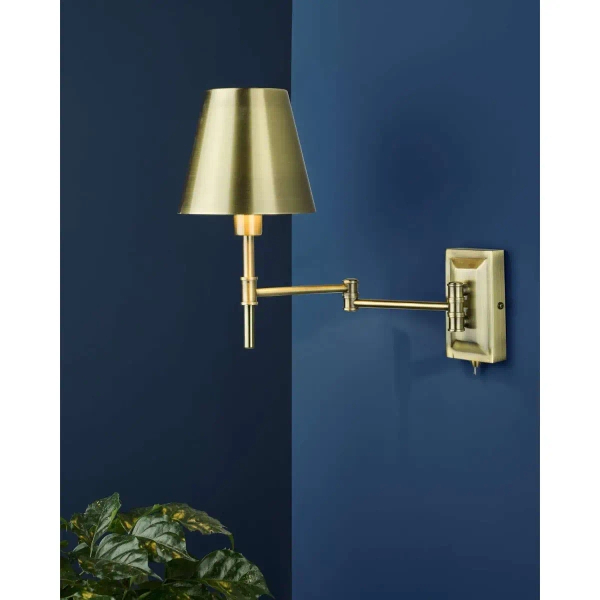 Ścienna lampa do czytania Kensington KEN0775 regulowana mosiądz