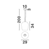 Łazienkowa owalna lampa PLONZIE LE45287 12W IP55 czerwony