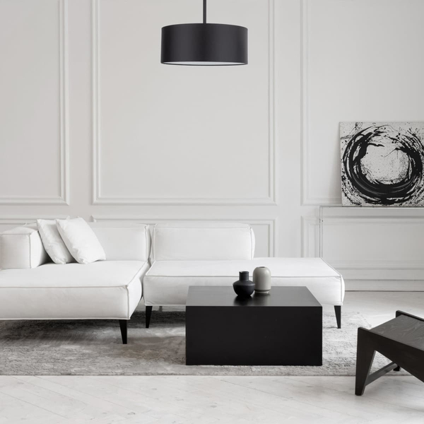 Minimalistyczna lampa sufitowa Rondo 4246 TK Lighting z tkaniny czarna