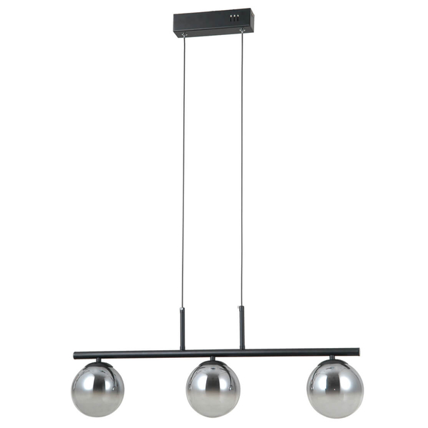 Lampa wisząca szkło Velada PND-34381-3-BK LED 45W 3000K czarny przydymiony