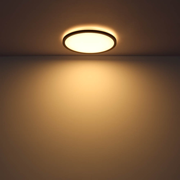 Łazienkowa LAMPA sufitowa SAPANA 41562-18B Globo minimalistyczna LED 18W 3000K okrągły plafon IP44 czarny