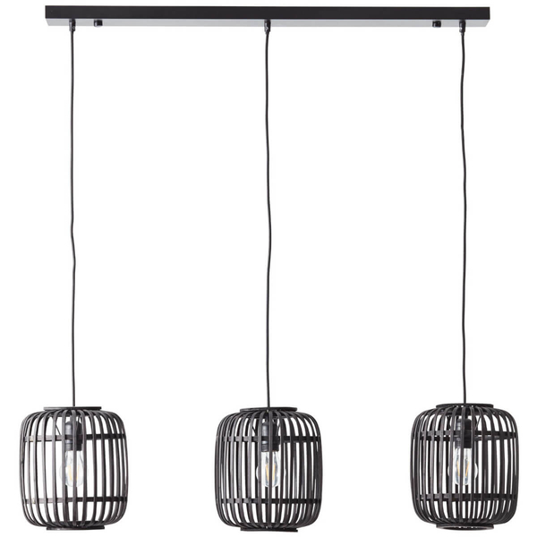 Lampa wisząca bambusowa Woodrow 93778/76 potrójne tuby czarny