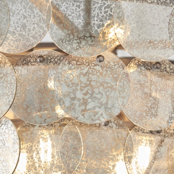 Stożkowa lampa wisząca L&-181933 Light& płatki hampton srebrna