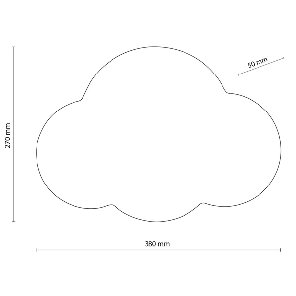 Lampa ścienna dziecięca chmura Cloud 4965 TK Lighting metalowa czarna